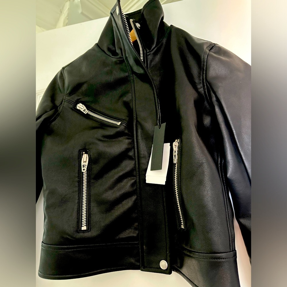 Brand new moto leather jacket.